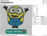 minion happy birthday  Embroidery