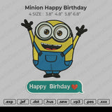 minion happy birthday  Embroidery