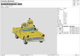 Minions On Car Embroidery File 6 sizes