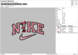 Nike Minnie 2Outline Embroidery File 6 sizes