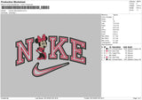 Nike Minnie 2Outline Embroidery File 6 sizes