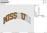 Missouri v2 Embroidery