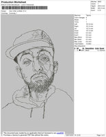 Mac Miller Scribble Embroidery