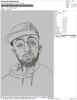 Mac Miller Scribble Embroidery