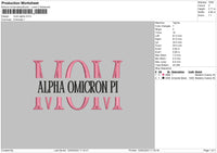 Mom Alpha Embroidery File 6 sizes