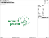 Moment Present Embroidery