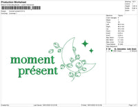 Moment Present Embroidery