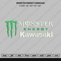 Monster Energy Kawasaki Embroidery