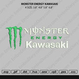 Monster Energy Kawasaki Embroidery