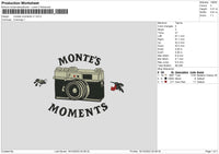 Moments Cam Embroidery File 6 sizes