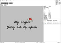 My Angel Embroidery File 6 Sizes