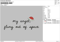 My Angel Embroidery File 6 Sizes