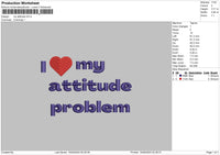 My Attitude Embroidery File 6 sizes