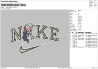 Nike Gwen Chibi V2 Embroidery File 6 sizes