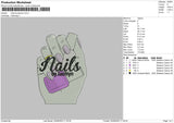 Nails By J Embroidery File 6 sizes