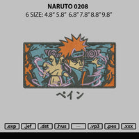 Naruto 0208 Embroidery File 6 sizes