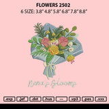 Flowers 2502 Embroidery File 6 sizes