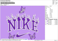 Nike Flames Butterfly Embroidery