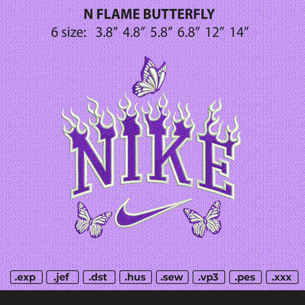 Nike Flames Butterfly Embroidery