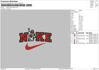 Nike Swoosh Braves Embroidery File 6 sizes