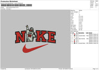 Nike Swoosh Braves Embroidery File 6 sizes