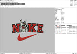 Nike Swoosh Braves Embroidery File 6 sizes