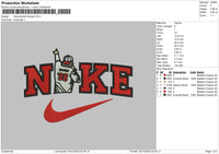 Nike Swoosh Braves Embroidery File 6 sizes