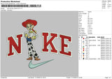 Nike Swoosh Jessie Embroidery File 6 sizes