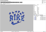 Nike 2 Outlines Fill Butterflies Embroidery File 6 sizes