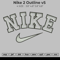 Nike 2 Outline v5 Embroidery