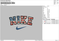 Nike America Embroidery File 6 Sizes