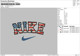 Nike America Embroidery File 6 Sizes