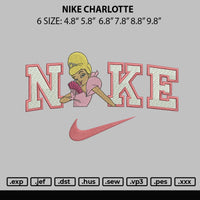 Nike Charlotte Embroidery File 6 sizes