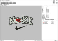 Nike Chiefs Embroidery File 6 sizes