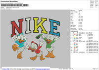 Nike Donald Duck Embroidery