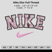 nike Dior Full Thread Embroidery