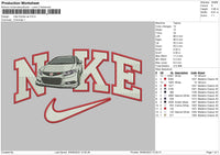 Nike Honda Car Embroidery File 6 sizes