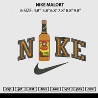 Nike Malort Embroidery File 6 sizes