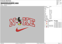 Nike Mickeykiss Embroidery File 6 sizes