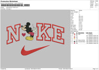 Nike Mickeykiss Embroidery File 6 sizes