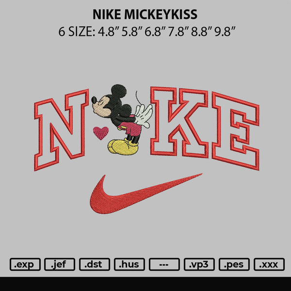 Nike Mickeykiss Embroidery File 6 sizes