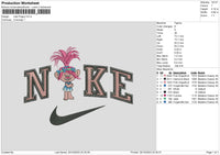 Nike Poppy 01 Embroidery File 6 sizes