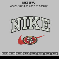 Nike Sf V2 Embroidery File 6 sizes