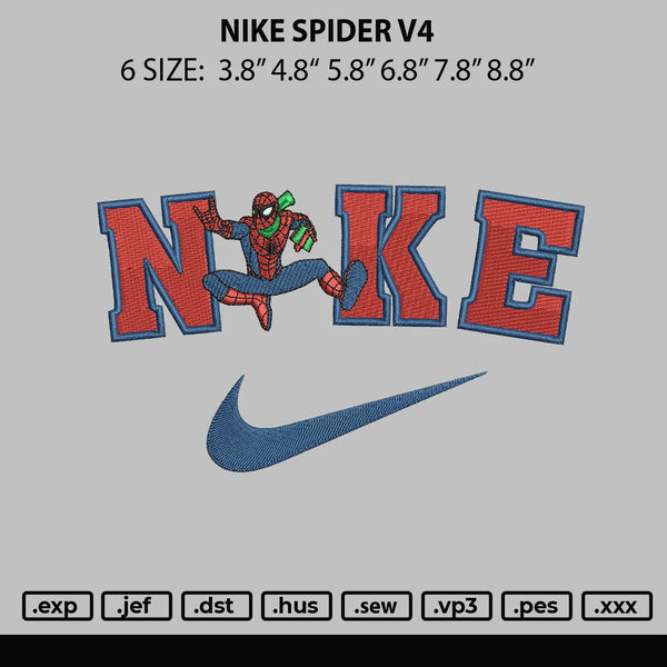 Nike Spider V4 Embroidery File 6 sizes