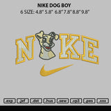 Nike Dog Boy Embroidery File 6 sizes