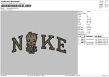 Nike Baby Groot Emboidery File 6 sizes