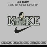 Nike Adams Embroidery File 6 sizes