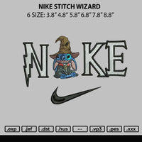 Nike Stitch Wizard Embroidery File 6 sizes