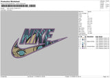 Nike Swoosh Hinata Embroidery File 6 sizes