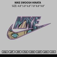 Nike Swoosh Hinata Embroidery File 6 sizes